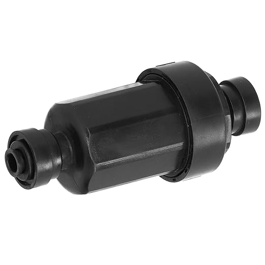 1/4in Irrigation Filter with Stainless Steel Strainer Quick Connect Filtration System for Courtyards Gardens Black 3.9x1.6in