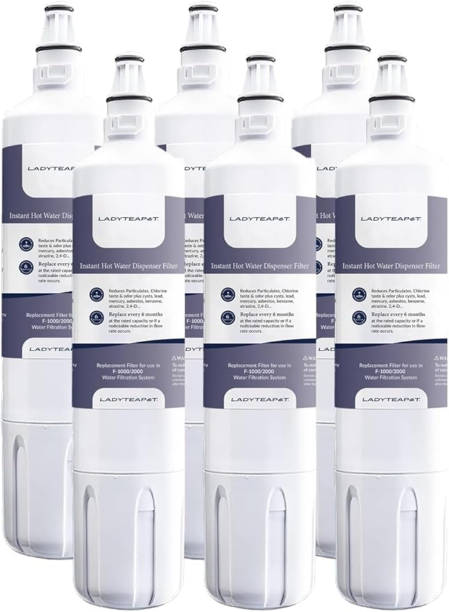F-1000 Water Filter, Compatible With InSinkErator F-2000, F-1000, Water Filter Replacement (6 Pack)