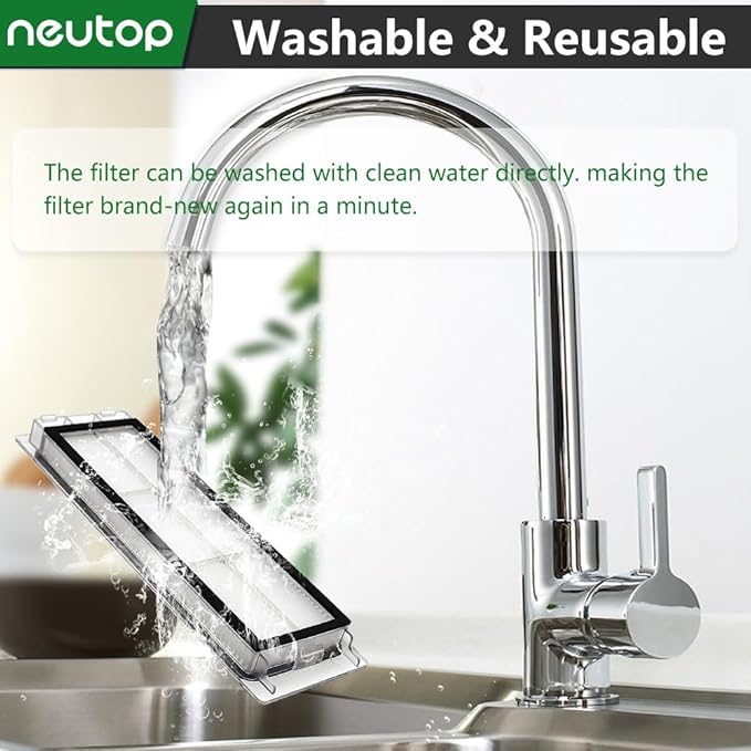 Neutop Replacement Filters Parts, Compatible with Roborock S6 MaxV/Pure, S6, S5, S5 Max, S4 Max, S4, E5, E4, E20, E25, E35, Robot Vacuums, 8-pack.