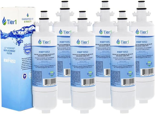 Tier1 ADQ36006101 Refrigerator Water Filter 6-pk | Replacement for LG LT700P, ADQ36006102, Kenmore 46-9690, 469690, ADQ36006101-S, WSL-3, FML-3, RFC1200A, Fridge Filter