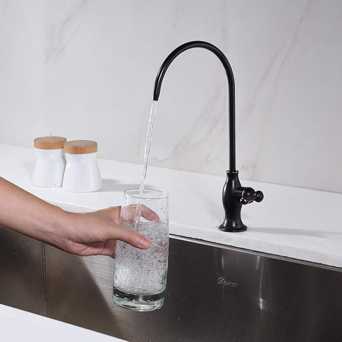 Delle Rosa Drinking Water Faucet, Solid Brass Kitchen Water Filter Faucet, Commercial Water Filtration Faucet for Under Sink Water Filter System Oil Rubbed Bronze
