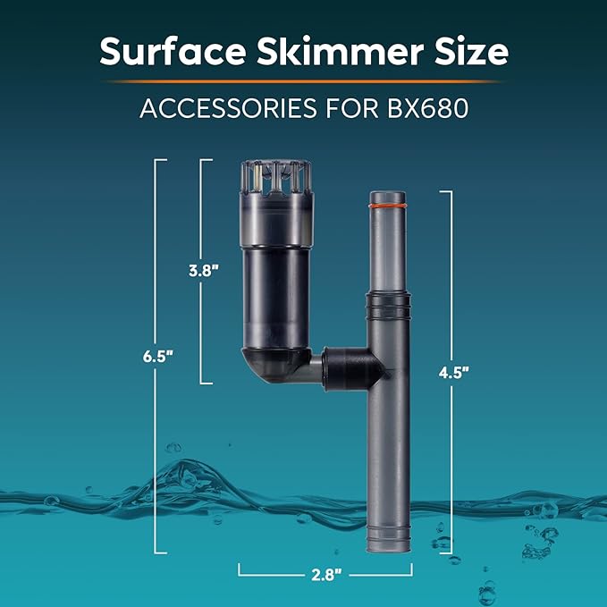 Hang on Back Aquarium Filter for 20-40 Gallon Fish Tank or Turtle Tank(180GPH),Ultra-Quiet Multi Stage Filtration Fish Tank Filters,Low Water Level Turtle Tank (Surface Skimmer)