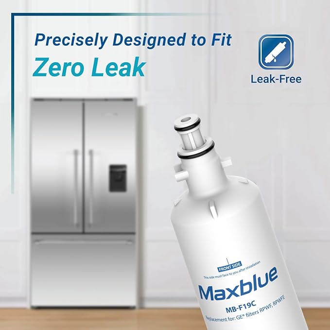 Maxblue Replacement for GE® RPWFE®, RPWF (with CHIP) Refrigerator Water Filter, Compatible with WSG-4, WF277, GFE28GMKES, PFE28KBLTS, GFD28GSLSS, PWE23KSKSS, GYE22HMKES, DFE28JSKSS
