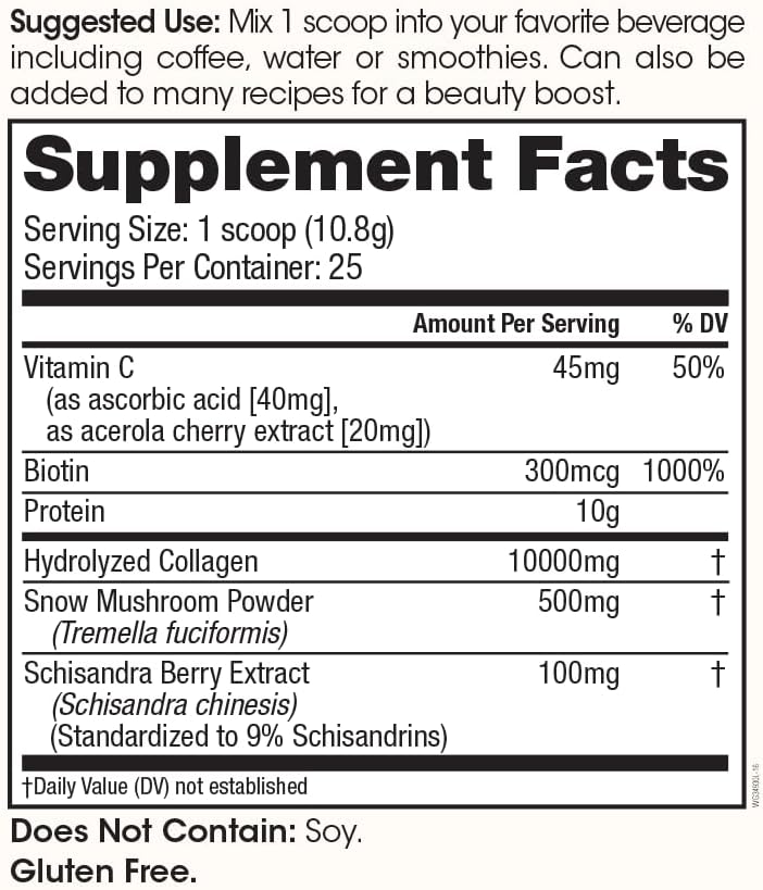 Winged Glow Up Collagen Powder 3 Pack | Hair, Skin, Nails & Stress Relief for Women | Grass Fed Collagen Peptides w/Adaptogen Schisandra, Snow Mushroom, Vitamin C & Biotin | Unflavored (75 Servings)