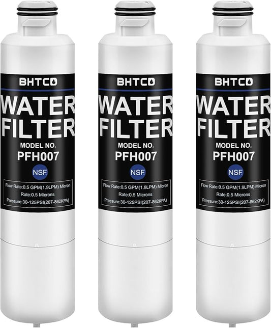Water Filter for Samsung Refrigerator RF263BEAESG, RF261BEAESR, RF25HMEDBSR, RF263TEAESR, RS261MDRS/XAA, RH25H5611SR (all AA Included) Model Replacement - 3 PCS