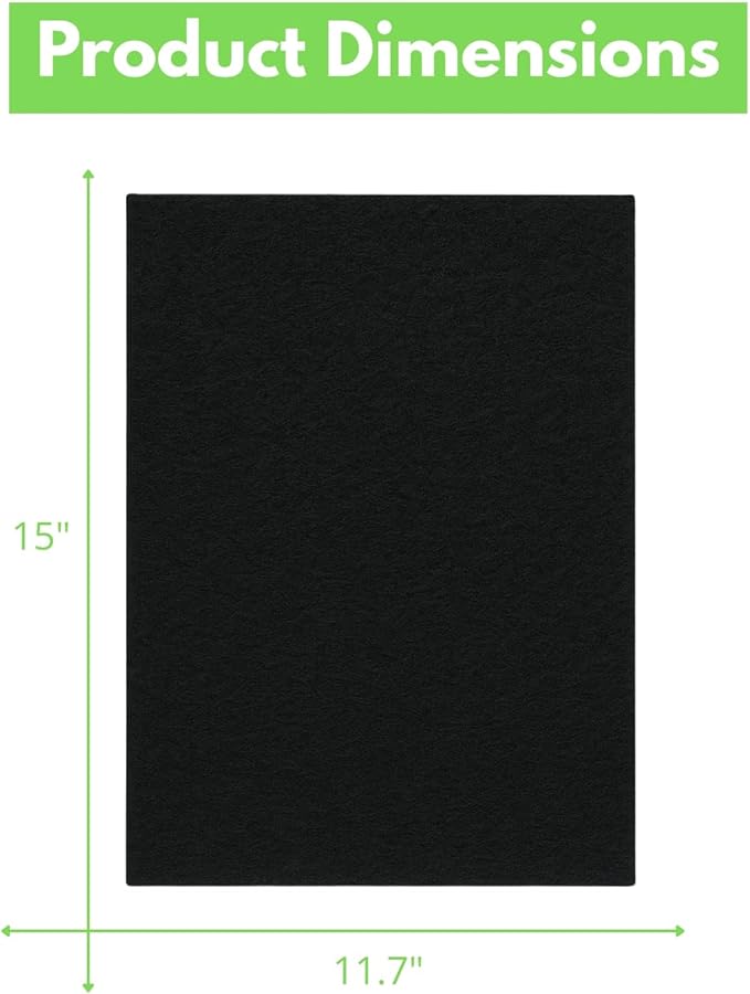 Nispira Activated Charcoal Pre Filter Replacement Compatible with Coway Air Purifier AP-1012GH, 4 Sheet