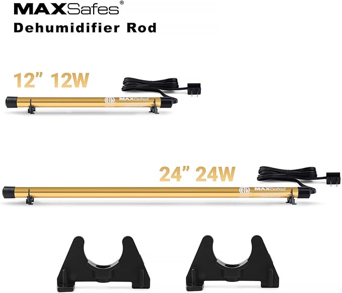 Gun Safe Dehumidifier Rod High Power - Much warmer (up to 150°F) to better Protect Your Valuables from Moisture and Corrosion, ETL Approved, 12in
