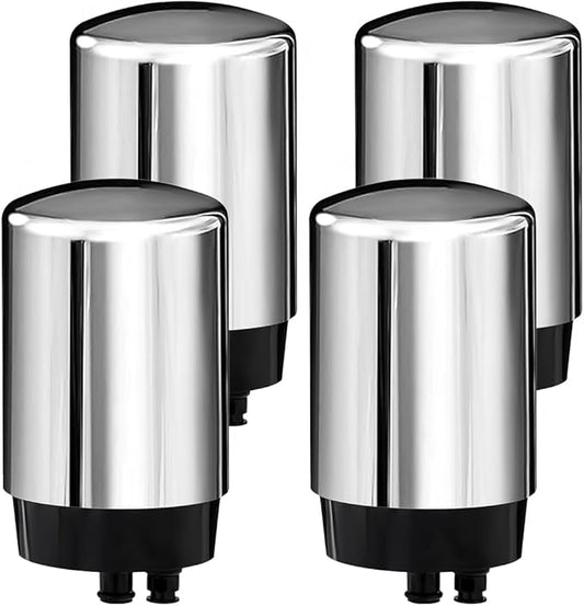 4 Pack Faucets Filters Cartridge(FR-200,FF-100)，Replacement for Brita® Faucet Filter,Water Filter Compatible with Brita® Faucet Filtration Systems- Chrome
