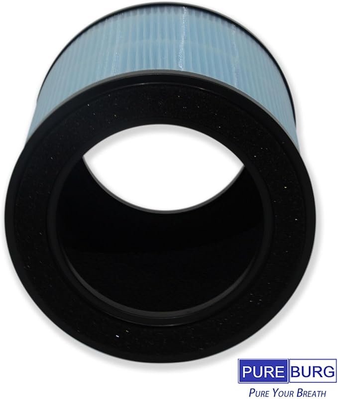 PUREBURG Replacement Filter Compatible with Homvana H201 & TEC.Bean JH50G-M Air Purifiers 2-Pack H13 HEPA Activated Carbon 2-IN-1 3-Stage Filtration Air Clean Dust VOCs