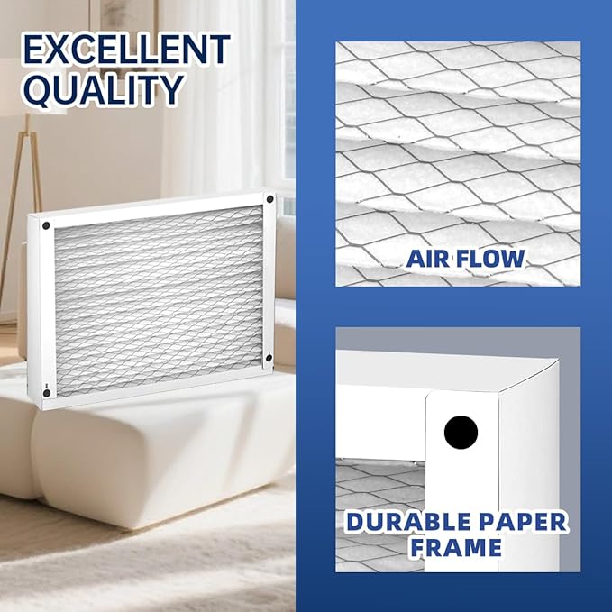 210 MERV11 Air Filter 20x25x4 for AirPurifiers Model 1210, 1620, 2120, 2200, 2210, 2216, 3210, 4200, and 2200 with Upgrade Kit 1213 Pleated HVAC AC Furnace Filter Replacement 2 Packs
