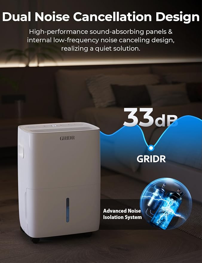 2500 Sq.Ft Energy Star Dehumidifier for Basement, Max 42 Pint/D, 5.5L Water Tank, Dehumidifiers for Home Large Room Bedroom Bathroom with Drain Hose, Intelligent Humidistat, Auto Defrost, 24H Timer