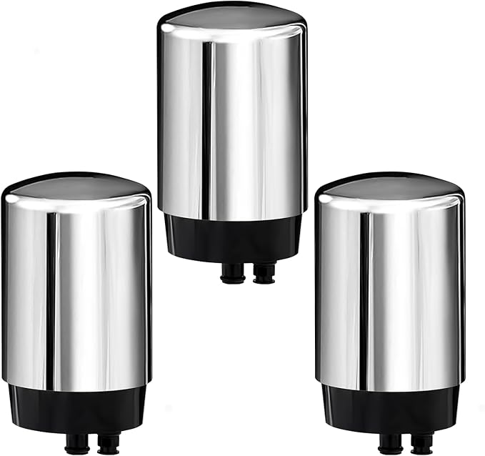3 Pack Faucets Filters Cartridge(FR-200,FF-100)，Replacement for Brita® Faucet Filter,Water Filter Compatible with Brita® Faucet Filtration Systems- Chrome