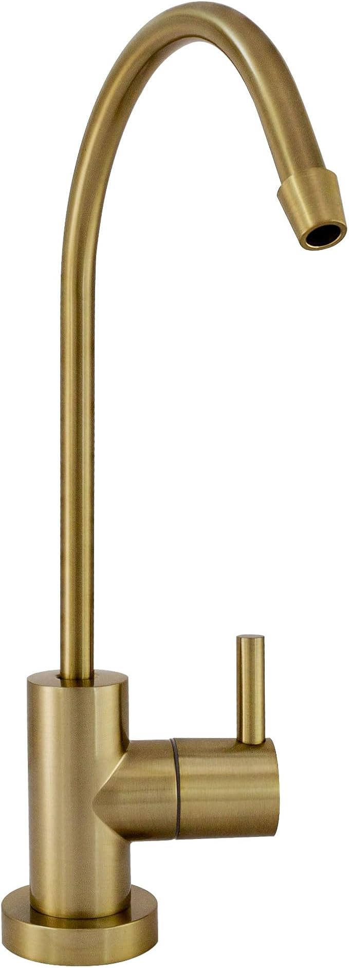 Non-airgap RO Faucet Reverse Osmosis Drinking Water Filtration System Water Dispenser Spout (Brushed Gold). Euro Style with Faucet Wrench. NSF Certified.