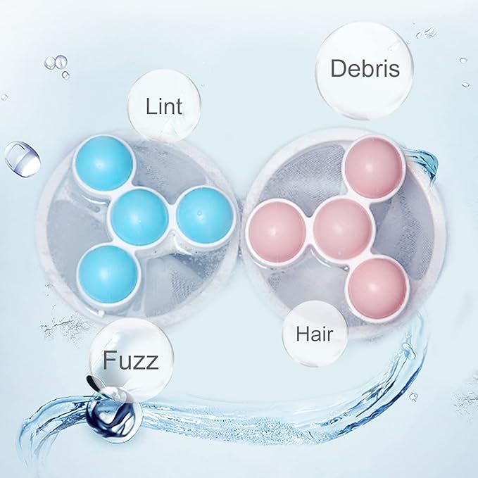 Hair Filter Bag Lint Catcher for Washing Machine Pet Hair Catcher 4 Pack