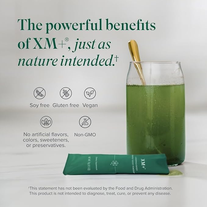 Isagenix XM+ - Natural Energy Support Drink Powder - Infused with Green Tea - Made with Shade-Dried Moringa Leaves - Individual Serving Packets (32 Servings)