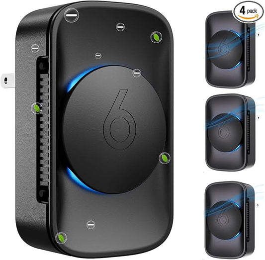 iDiskk [4 Pack] Air Purifier for Home,Plug-In Negative Ion Quiet Air Ionizers for Bedroom, Office, Kitchen,Portable Mini Air Cleaner Odor with Night Light, Smoke, Dust, Pet Dander Eliminator-Black