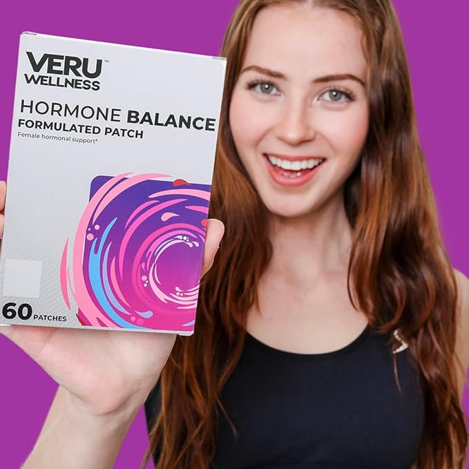 Veru Wellness Hormone Balance Myo Inositol & D-Chiro Inositol Patch - Ovarian, Mensural & Mood Support for Women (60 Patch)