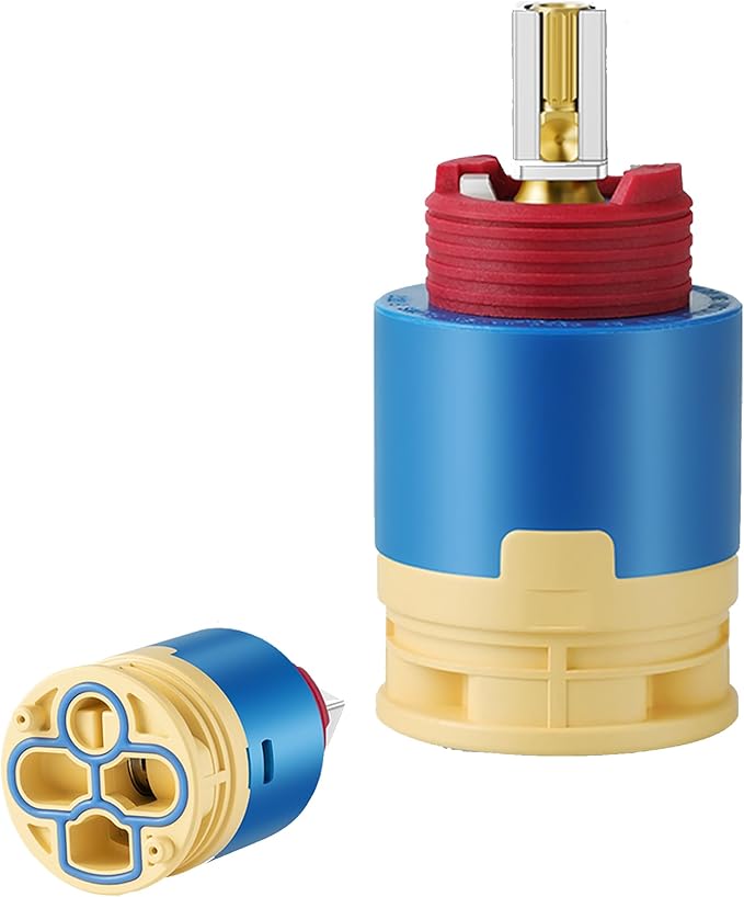 HAIN-YO Pressure Balancing Cartridge Replacement for JL02BJ, 40mm Ceramic Pressure Balance Cartridge,40mm Faucet Cartridge For Tub and Shower Faucet cartridge,Sturdy Core Copper (JL02BJ)