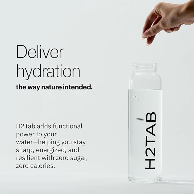 Molecular H2TAB Hydrogen Tablets with Magnesium -12 PPM Hydrogen Tablets for Drinking Water -Rich in Antioxidants, Supports Cellular Health, Recovery & Cognitive Function (30 Counts, Unflavored)