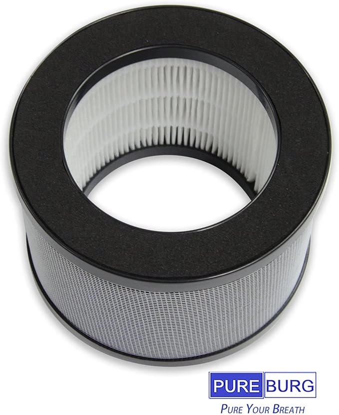 PUREBURG Replacement True HEPA Filters Compatible with isinlive vortex A5 Air Purifier,H13 3-Stage Filtration Activated carbon Air Clean Dust VOCs Odor,2-Pack