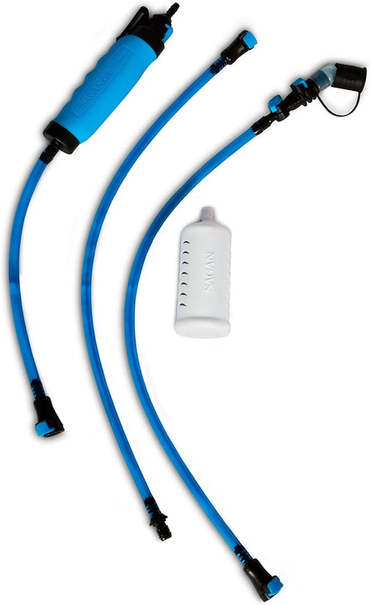 Water Filter Straw, Water Purifier, Ultralight Backpacking Water Filter, Hiking, Camping, Survival, Travel, 2’ Tubing extends to 4’, Purifies 250 Gal