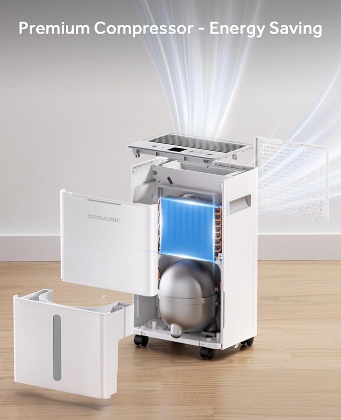 1500 Sq.ft Dehumidifier for Basement, MAX 21 Pints Dehumidifiers for Home with Drain Hose, Smart Humidity Control, 3 Modes for Bedroom and Bathroom, Dry Clothes, 24H Timer (White)