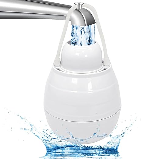 Bath Filter, Bath Water Filter for Tub Faucet, Heightened Version Kinder Filter with Overflow Guard, Hard Water Softener for Bathtub, Removes Chlorine Fluoride, Enhances Skin, Hair, Nails Health