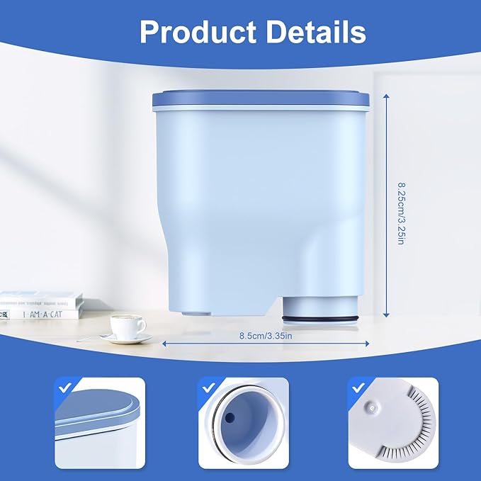 Coffee Machine Water Filter Compatible with Philips Saeco AquaClean CA6903, Water Filter For Fully Automatic Coffee Machines Dedicated Anti-Lime Scale Water (pack of 6)
