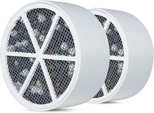 Crystal Quest Bath Ball Replacement Cartridge – Removes Chlorine, PFAS & Odors – Easy-to-Install Water Filter – Eco-Friendly, Durable & Skin-Safe – Built in the USA [2 Pack]