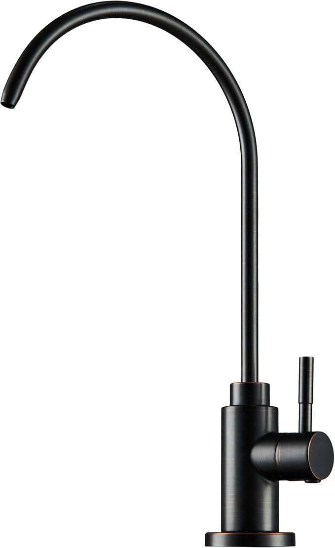 Water Filter Faucet, VMASSTONE Reverse Osmosis Faucet Fits Most RO Units or Water Filtration System in Non-Air Gap, Lead-Free Stainless Steel Drinking Water Faucet for Bar Kitchen Sink, RV (DM001 ORB)