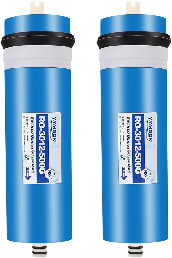 2Pack 500 GPD Universal Reverse Osmosis RO Membrane Element，3.0"x12" Replacement Water Filter,for Under Sink Home Drinking RO Water Purifier System