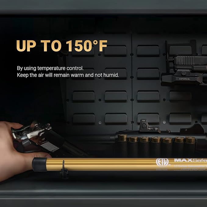 Gun Safe Dehumidifier Rod High Power - Much warmer (up to 150°F) to better Protect Your Valuables from Moisture and Corrosion, ETL Approved, 12in