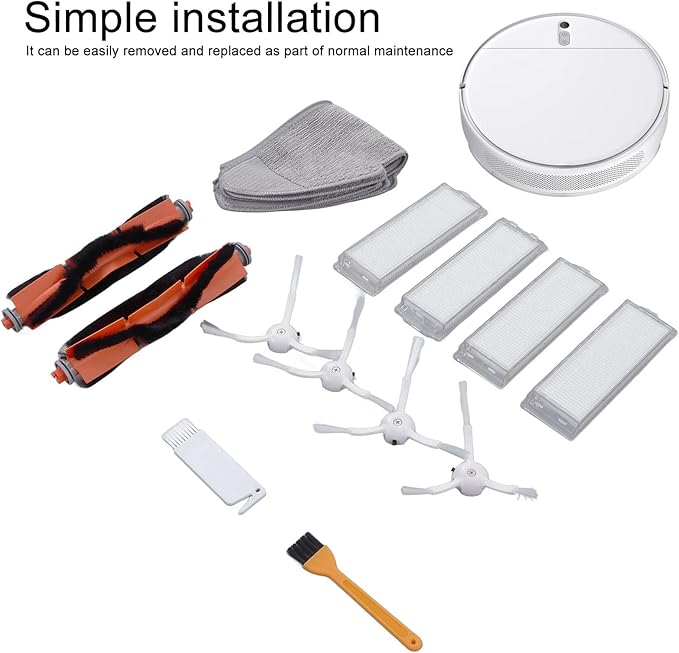 Vacuum Cleaner Accessory Tools, Replacement Filter Mop Brush Kit for Xiaomi Mi Robot Vacuum Mop 2 Lite 2 Pro MJSTL MJST1S Sweeper MI Robot Vacuum Mop 2 Pro mop vacuum accessories kit for xiaomi