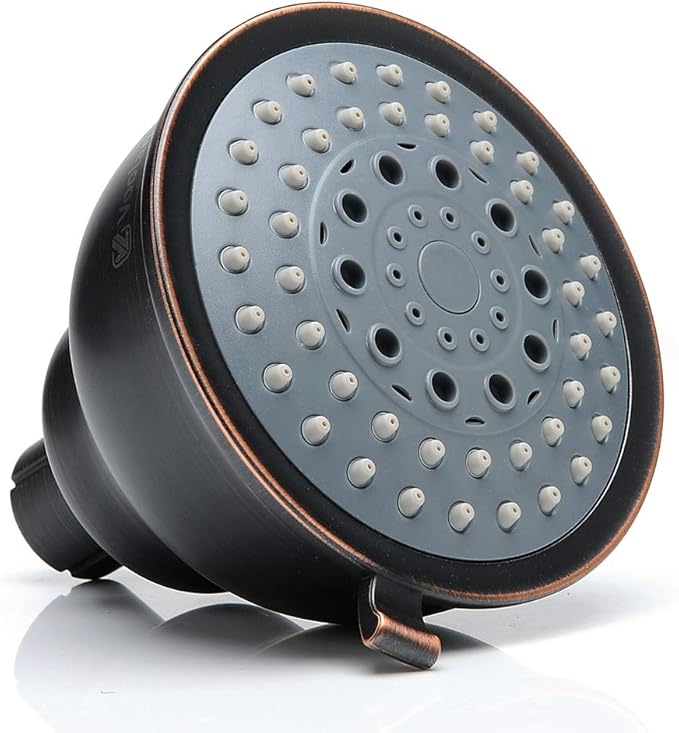 Voolan High Pressure Shower Head with Shower Arm - 5 Function Rain Shower Head - Comfortable Shower Experience Even at Low Water Flow - Oil-Rubbed Bronze