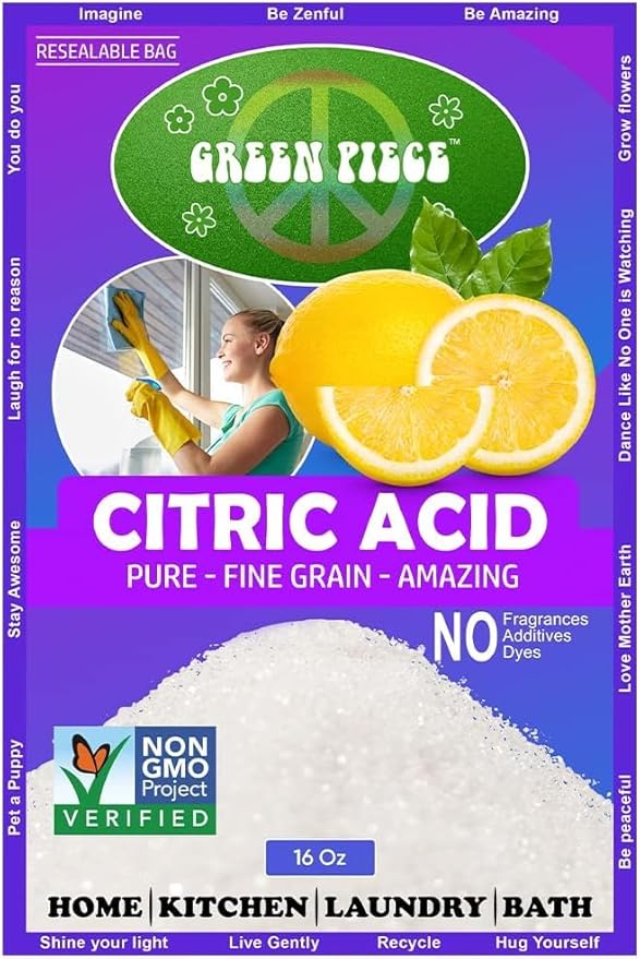 Green Piece® 12 Pack of Distiller Filters with 16 oz of Citric Acid (Made in USA) - Perfect to Clean Water Distiller (12 Count with Citric Acid)