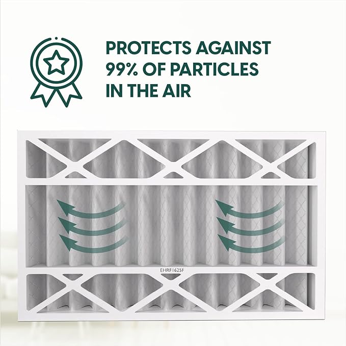 EconoHome 16x25x4 AC Furnace Pleated Air Filter MERV 11 Replacement – Allergen Defense, 3 Pack, Fits Lennox (X6670), Honeywell (FC100A1029) filters. (Actual size: 15.94 x 24.86 x 4.36 Inches)