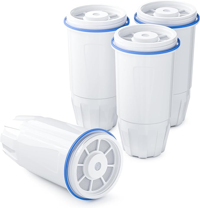 BOGDA 4 Pack Water Filter Replacement Zero, 5-Stage Compatible with Zero Pitcher and Dispenser, Fit for Zero Filter Water Replacement Filters and ZR-001 ZR-017 ZR-004
