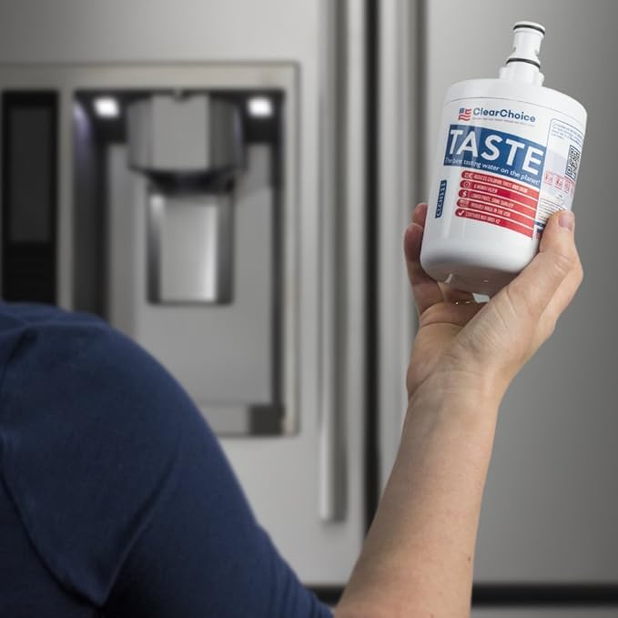 Clear Choice Taste Filter Replacement for Whirlpool 8171413 WFI-NL200 Filter Compatible with 2204324 2204326 2206039 2206048 Refrigerator Water Filter, NSF/ANSI 42, Box of 3, Made in the USA