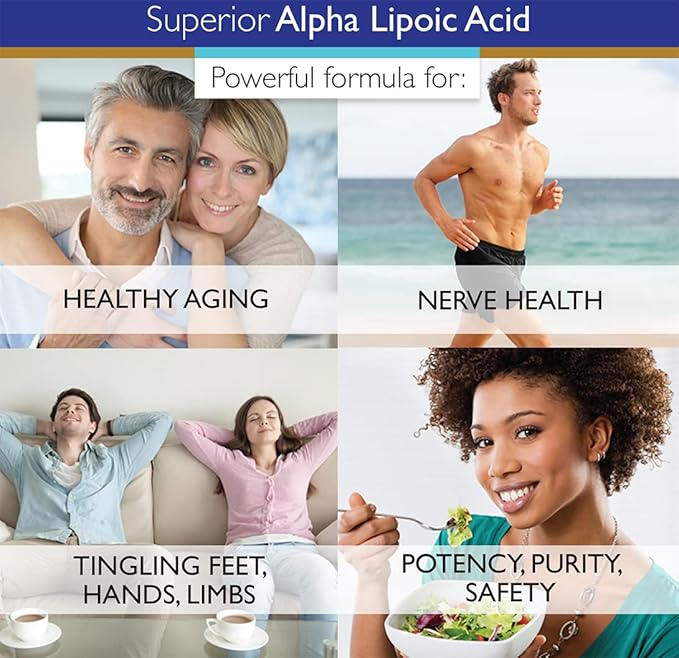Superior Labs Alpha Lipoic Acid 600 mg Capsules, Pure Non-GMO ALA, High Absorption, Nerve Support, Healthy Circulation and Nerve Response, Healthy Aging Antioxidant, 120 Veg Caps, 4-Month Supply
