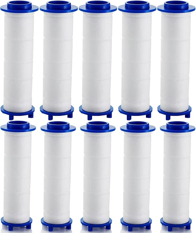 10/20 Pcs Ion Drops Shower Head Filters, 2.95 Inch PP Cotton Filter Cartridge, Turbo Showerhead, Shower Head with Filter for Detachable (A10*pc, 3.74 * 0.94 In)