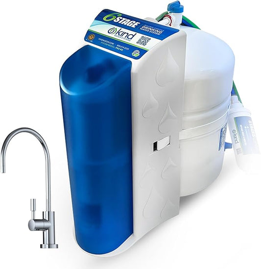 Kind Water 6-Stage Reverse Osmosis Drinking Water System with Chrome Faucet (Chrome)