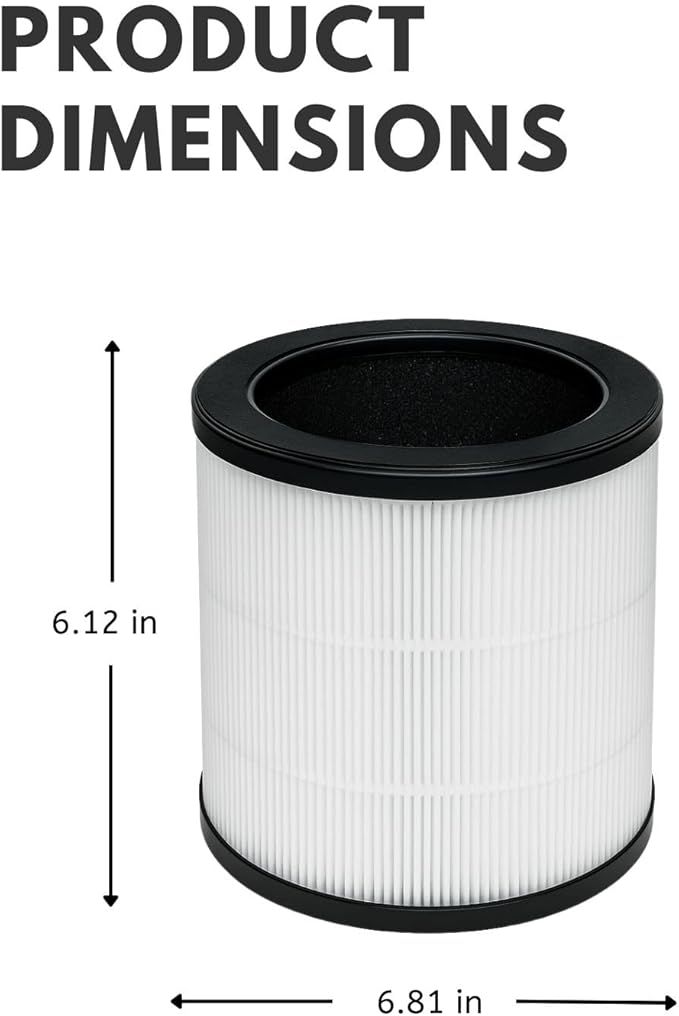 Nispira HAPF360 Type J Filter Replacement For Holmes HAP360W HAP360 Bionaire 360° UV Air Purifier BAPF361 3-in-1 True HEPA Activated Carbon 1 Pack