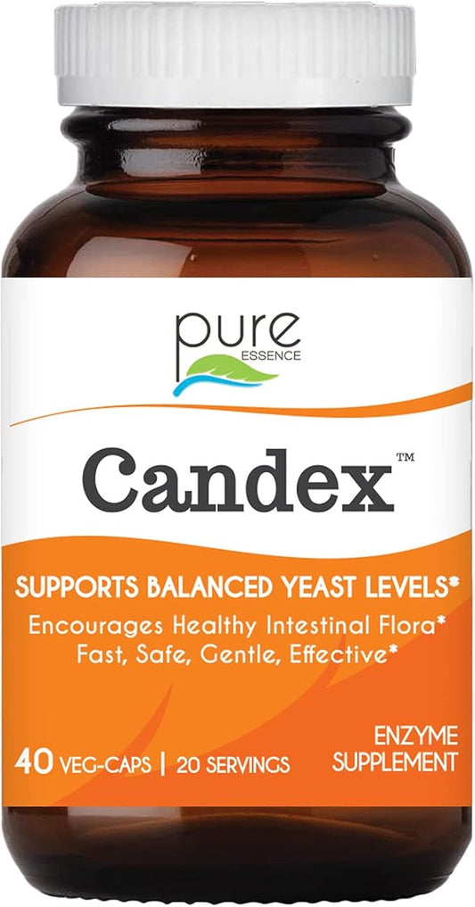 Pure Essence Candex Supplement - Yeast Overgrowth Supplement with Digestive Enzymes, Yeast Infection Probiotic Aid for Men and Women - 40 Capsules
