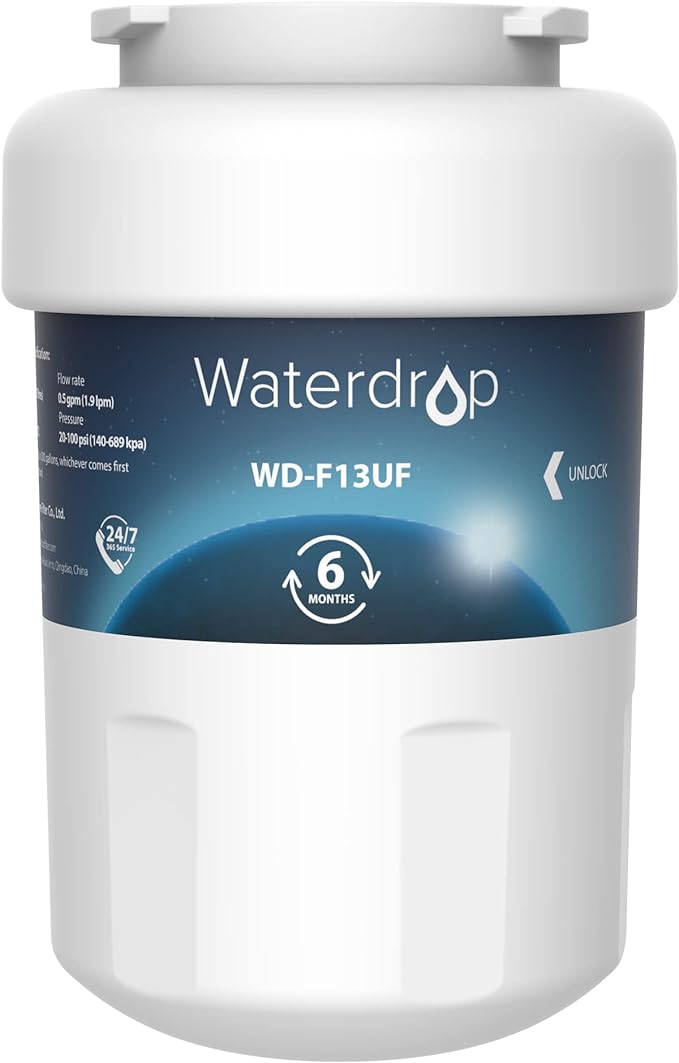 Waterdrop Ultra-Filtration Refrigerator Water Filter, Replacement for GE® SmartWater® MWF®, MWFINT, MWFP, MWFA, GWF, HDX FMG-1, GSE25GSHECSS