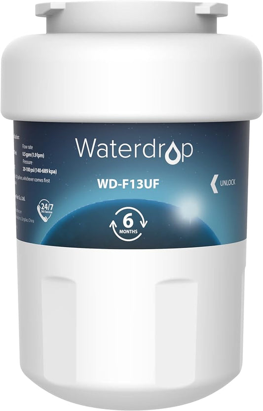 Waterdrop Ultra-Filtration Refrigerator Water Filter, Replacement for GE® SmartWater® MWF®, MWFINT, MWFP, MWFA, GWF, HDX FMG-1, GSE25GSHECSS