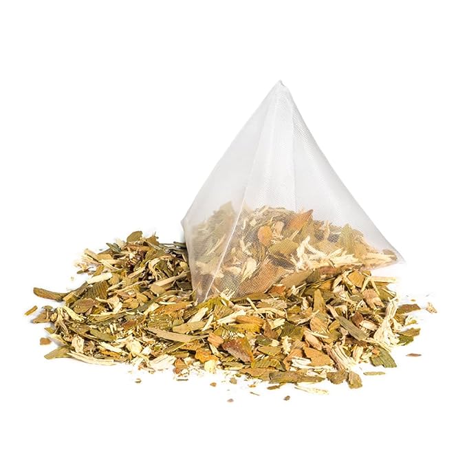 Siberian Green Ginkgo Tea Bags with Ginseng Root Mix – 50Pcs Natural Pure Eleuthero Tea from Siberia – Non-GMO, No Fillers Infusion Bags – Equal Plant Ratio – Convenient and Easy to Brew