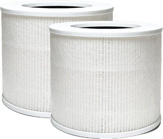 Nispira 3-in-1 True HEPA Activated Carbon Filter Replacement For Proton Pure Portable Air Purifier Remove Smoke, 2 Packs