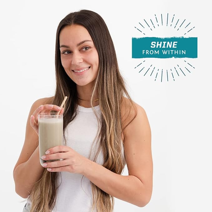 Vegan Collagen Protein Powder for Women Silica Plant Based Collagen Powder Churro Flavor with Vegan Hair Skin and Nails Vitamins Non-GMO No Added Sugar Soy Dairy & Gluten Free (Churro, 20 Servings)