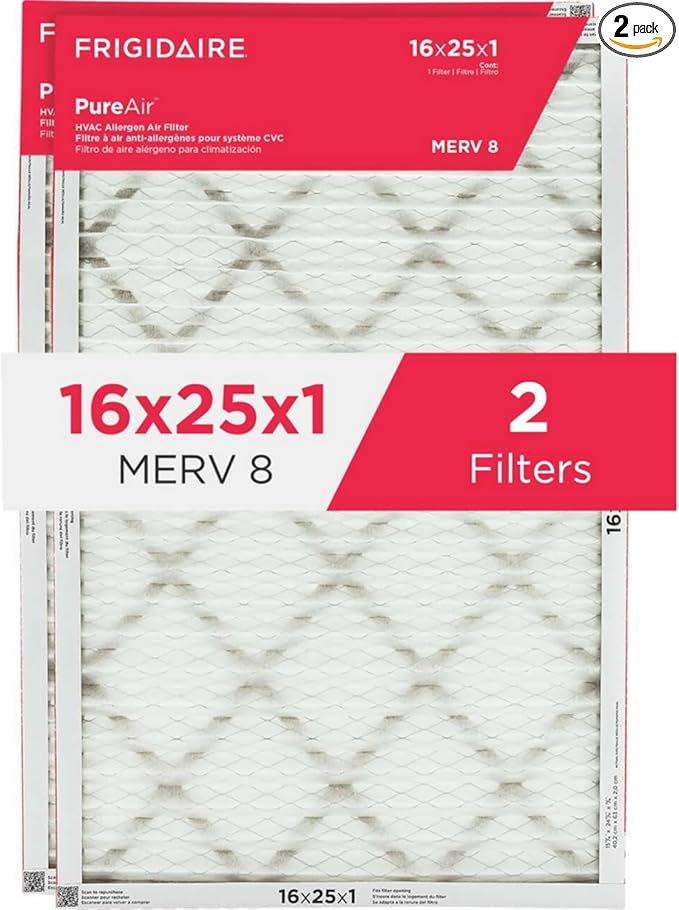 Frigidaire PureAir® 20" x 20" x 1" MERV 8 Allergen Air Filter - 2 Pack