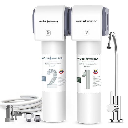 0.01μm Under Sink Water Filter, Multi-Stage Ultra Filtration for Baçtёria, Chlorine & Odor Reduction, 9K Gal/2-Yr, Easy Install with Dedicated Faucet, WU2.SH01-Y
